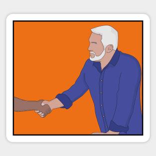 The Hollywood Handshake Sticker